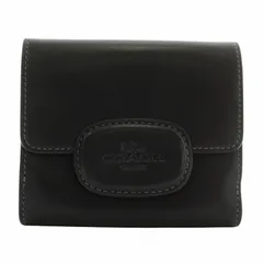 コーチ COACH エライザ スモール ウォレット 財布 二つ折り 牛革 レザー ロゴ 黒 ブラック CT985 /XZ ■GY11
