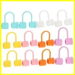 ストローカバーキャップ 68mmストロー先端カバー ドリンクマーカー かわいいストロートッパー ストローチップキャップ ストローチップトッパー 12個 ドリンクストローチップカバ COOLHIYA