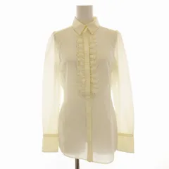 バーバリーブラックレーベル BURBERRY BLACK LABEL シャツ ブラウス フリル 長袖 38 アイボリー D5M2721602 /EEのサムネイル