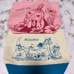 【セール中】　ムーミン　リトルミイ　帆布　トートバッグ　内ポケット付　2柄セット