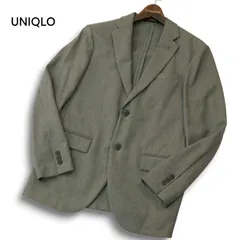 【美品】 UNIQLO ユニクロ 通年 感動ジャケット★ SLIM FIT テーラード ジャケット Sz.M メンズ 灰 グレー