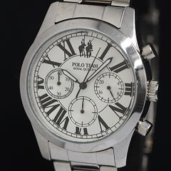 美品】Polo Teamポロチーム QM-6059 クロノグラフ メンズ - メルカリ