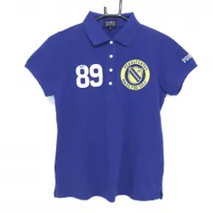 ★特価★パーリーゲイツ 半袖ポロシャツ ブルー ワッペン レディース 0(S) ゴルフウェア PEARLY GATES