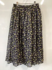 g209⚫︎アースミュージック&エコロジー⚫︎小花柄⚫︎ロングスカート⚫︎sizeF⚫︎濃紺