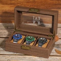 名入れ可能 高級腕時計収納ボックス｜パーソナライズウォッチケース｜父の日・誕生日・記念日 ギフトに最適｜男性向けジュエリーボックス