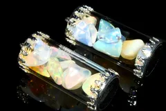 プレシャスオパール 29x12mm 瓶入りさざれ ペンダントトップ  1個売り パワーストーン 天然石 _PRG1840