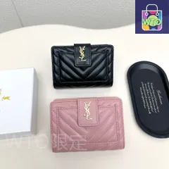 【今日特価】YSL Saint Laurent サン・ローラン ミニ財布シリーズ 頭層の小羊皮を使用