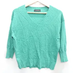 ◇ UNITED ARROWS green label relaxing 長袖 ニット セーター サイズ表記なし グリーン系 レディース E  【1406180071271】