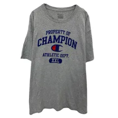 Champion プリントTシャツ 2XL グレー チャンピオン プルオーバー ビッグサイズ ビッグプリント カットソー 古着卸 アメリカ仕入 a704-5290