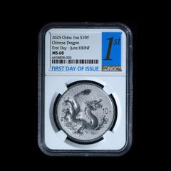2025 1オンス (31.104g)中国龍ドラゴン 雲龍図 記念銀貨3個まとめ