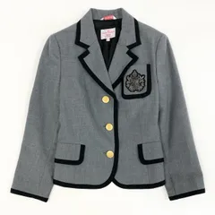 11f12 Vivienne Westwood RED LABEL ヴィヴィアンウエストウッド レッドレーベル テーラードジャケット ブレザー オーブ金ボタン ワッペン パイピング サイズ2 グレー ウール100 レディース 女性用のサムネイル