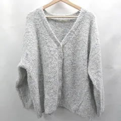 ◇ ⊇ w closet ダブルクローゼット 総柄 長袖 カーディガン サイズF ブルー系 レディース E  【1503060036143】