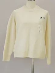 ユニクロ UNIQLO×ANYA HINDMARCH KIDSプレミアムラムクルーネックセーター 152-468655 オフホワイト 160 レディース j_p F-M13099【中古：新古品・未使用品】【ブランド買取販売トリヴァンドラム】240302