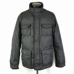 GAP★高比率80%/比翼仕立て/ダウンジャケット【メンズM/黒】フルジップ/多ポケット/スタンドカラー/ギャップ◆BF20