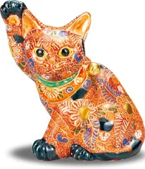 猫招き猫天然石彫刻オブジェ置物インテリア工芸品美術品A3322