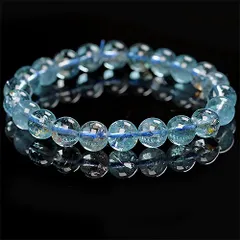  〔K1730-85m〕約8.5-8.8mm ブルートパーズ ブレスレット Topaz 黄玉【ランダム発送】