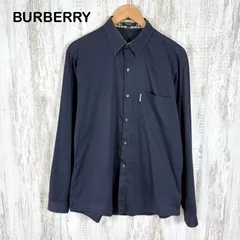 BURBERRY LONDON バーバリーロンドン ノバチェック 長袖 Yシャツ ブラック 黒