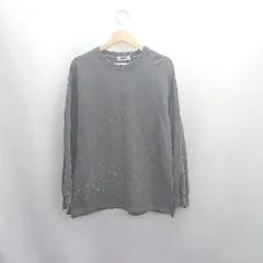 ◇ ⊇ AVIREX アヴィレックス ペイント加工 綿 長袖 トレーナー サイズF チャコールグレー メンズ E  【1502180056765】