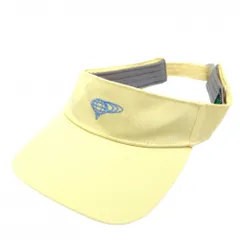 【超美品】ビームスゴルフ サンバイザー イエロー×ライトブルー ロゴ刺しゅう L  ゴルフウェア BEAMS GOLF