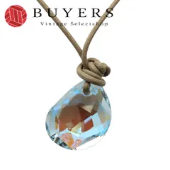 【中古】 スワロフスキー ネックレス クリスタル ブルー系 オーロラ ペンダント アクセサリー レディース 女性 SWAROVSKI
