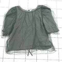 ◇ ⊂ ナイスクラップ 通気性良好 半袖 半袖カットソー サイズF ブラック系 レディース E  【1508200027760】