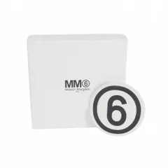 エムエムシックス メゾンマルジェラ MM6 Maison Margiela 22AW ロゴ 丸型 コインケース レザー 白 ホワイト SA6VL0004 P5012 H1527 国内正規