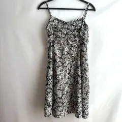 GUジーユーSグレーキャミワンピース花柄フレア総柄上品かわいい高級感