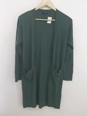 ◇ COMME CA ISM コムサイズム 長袖 ロング カーディガン サイズ7 ダークグリーン レディース P  【中古】 【1208310001925】