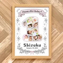 【カラバリあり⭐︎】年齢数字ポスター 誕生日ポスター 1歳 2歳 3歳 4歳 バースデーポスター 成長時計 ファーストバースデー