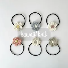 コットンフラワーヘアゴム