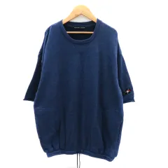 ツモリチサト TSUMORI CHISATO カットソー 七分袖 ラウンドネック 無地 オーバーサイズ 2 紺 ネイビー /YK33のサムネイル