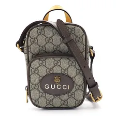 グッチ GUCCI ショルダーバッグ ネオヴィンテージ 658556 ブラウン GG スプリーム キャンバス レザー 【中古】