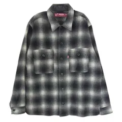 25AW ハイドアンドシーク オンブレチェックネルシャツ 黒M 新品 キムタク Hide and Seek オープンカラーオンブレチェックシャツ キムタク着