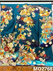 振袖 豪華 刺繍 金彩 紋意匠 身丈162cm パールトーン加工済 MO2761