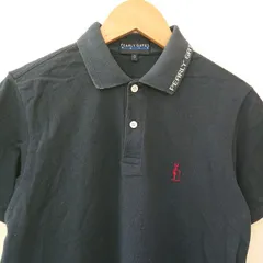 日本製◎ (^w^)b PEARLY GATES パーリーゲイツ 半袖 ポロシャツ トップス ロゴ刺繍 ゴルフ GOLF スポーツ トレーニング ウェア タウンユース コットン 綿100% シンプル カジュアル ネイビー メンズ レディース サイズ0