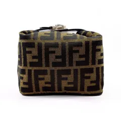 Fendi フェンディロゴ ポーチ フェンディFENDI ロゴジャガードデザインポーチ 黒 (K-140532