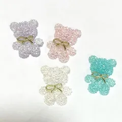 デコパーツ　キラキラ　クマ