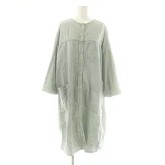 ヒステリックグラマー HYSTERIC GLAMOUR DREAMS BABY プリント ノーカラー シャツワンピース デニム F ライトブルー /ES ■OS