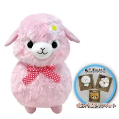 新品 ★【おまけ：ぬいぐるみマグネット付き / 送料無料】 キッズアルパカッソリボンBIG ももちゃん ぬいぐるみ 702557 全高約38cm [佐川急便]
