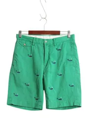 【お得なクーポン配布中!】 ポロ ラルフローレン 総柄 コットン チノ ショートパンツ メンズ 30 古着 ショーツ 短パン クジラ モノグラム ノータック アーミー タイプ