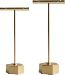 ＨＯＴＱ ピアススタンドアクセサリー イヤリング T字 ジュエリー ディスプレイ ゴールドアクセサリースタンド 大小2種セット