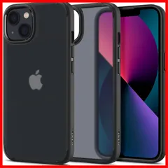 【特売】Spigen iPhone13ケース 耐衝撃 半透明 黄変一切なし 指紋防止 米軍MIL規格取得 2重構造 TPU PC バンパーケース すり傷防止 ワイヤレス充電対応 ウルトラ・ハイブリッド マット ACS03623 (フロスト・ブラック)