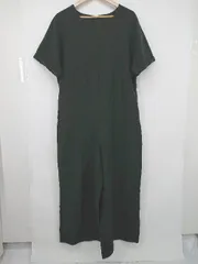 ◇ pattern torso antiqua 大人女子 こなれ感 半袖 オールインワン ジャンプスーツ サイズF ブラック レディース P 【1308160074480】