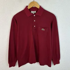 CHEMISE LACOSTE シュミーズ ラコステ ロングスリーブポロシャツ 長袖 ワニロゴ ワインレッド メンズ 古着 ヴィンテージ アメカジ レトロ