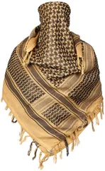 Ludus Felix アフガンストール シュマグ スカーフ ミリタリー サバゲー装備 大判 Cotton 100%( キャメル,  110x110cm)