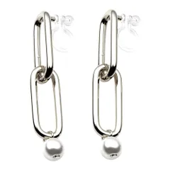 【シルバー × イヤリング】[Cream dot. クリームドット公式] イヤリング レディース 金属アレルギー ニッケルフリー 揺れる パール チェーン 大人 上品 エレガント きれいめ