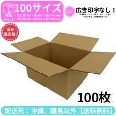 段ボール ダンボール 箱 100サイズ 100枚セット 新品 国産 梱包材 梱包資材