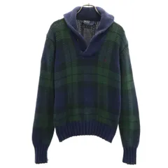Polo by Ralph Lauren ポロバイラルフローレン 長袖 ニット ポロシャツ M ネイビー系 メンズ 古着