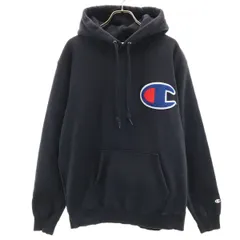 Champion チャンピオン 長袖 パーカー L ブラック 裏起毛 メンズ 古着