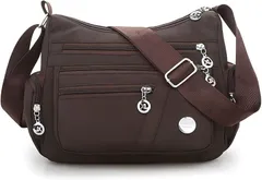 CedarEight(シダーエイト) 大容量 ショルダーバッグ B おしゃれ かわいい かっこいい 大きめ ポーチ カバン 軽量 軽い 便利 旅行 多機能 シンプル 無地 撥水 コンパクト きれいめ カジュアル 斜めがけ 肩掛け(ブラウン)